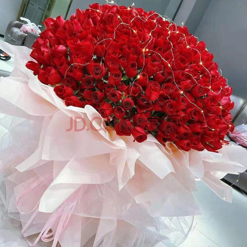 绿依人鲜花速递199朵365朵520朵999朵红玫瑰花束求婚表白生日礼物全国