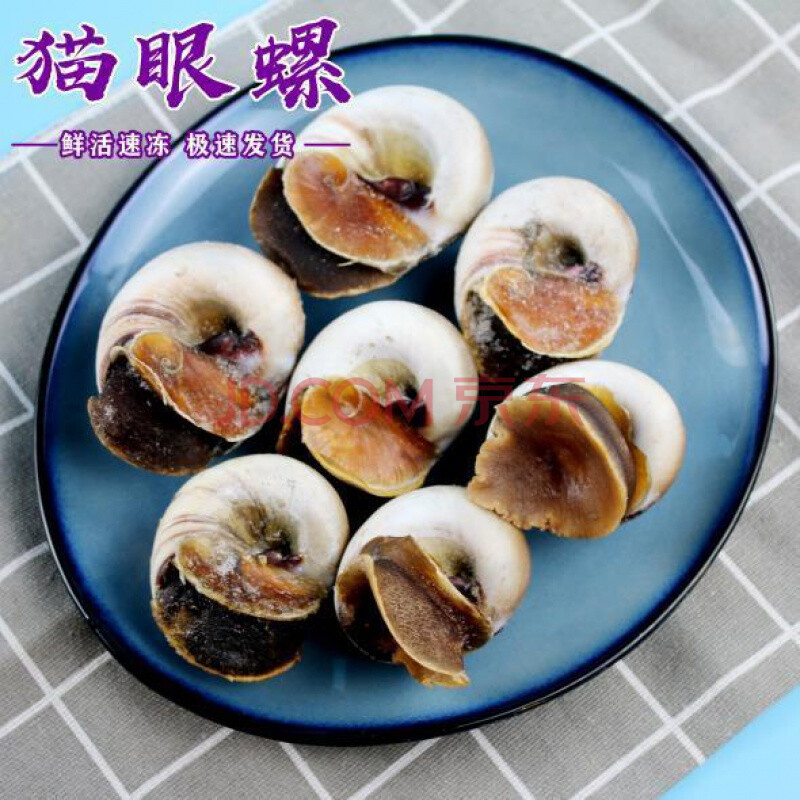 无沙猫眼螺白玉螺香螺肚脐螺海鲜贝类鲜活发货 鲜冻猫眼螺(每斤10个