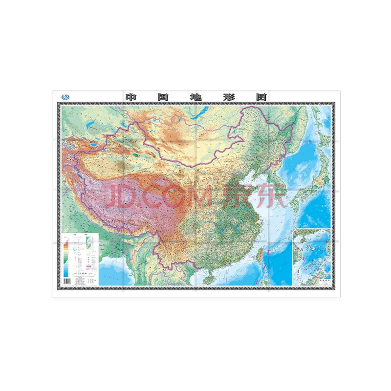 8米 中国全图地形版 带等高线 地理地图 1:6