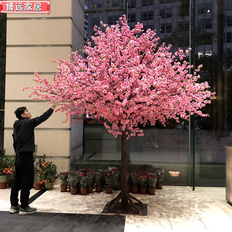 仿真桃花树桃树假桃花树樱花树许愿树酒店商场楼盘装饰树婚庆用树