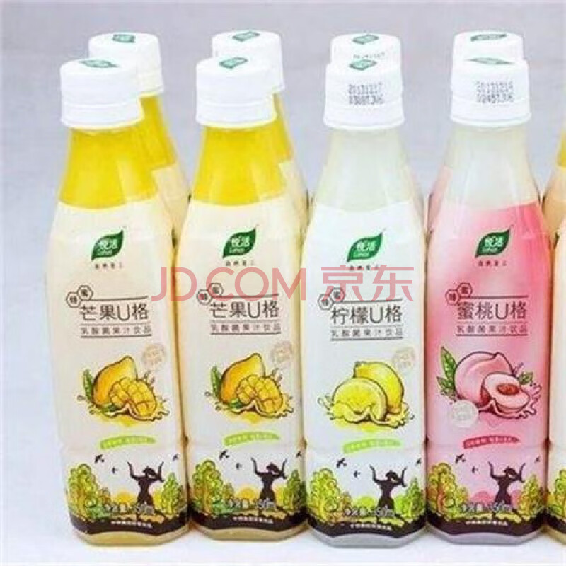悦活u格 15瓶装 新货中粮悦活u格350ml芒果蜜桃柠檬乳酸菌果汁饮料