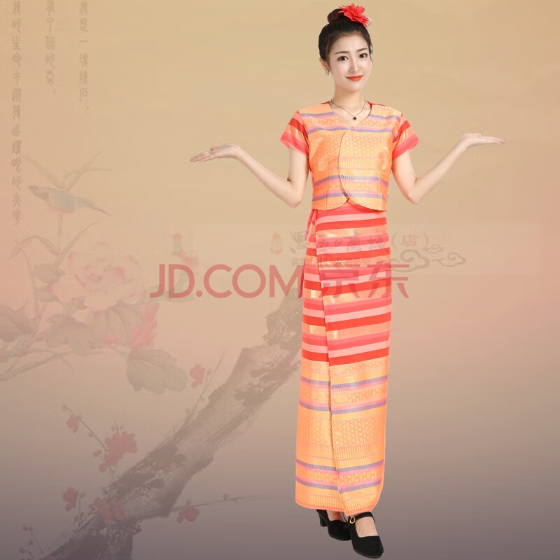 女装 旗袍/汉服 飞洛星 云南傣族泰国服装葫芦丝节演出服西双版纳迎宾