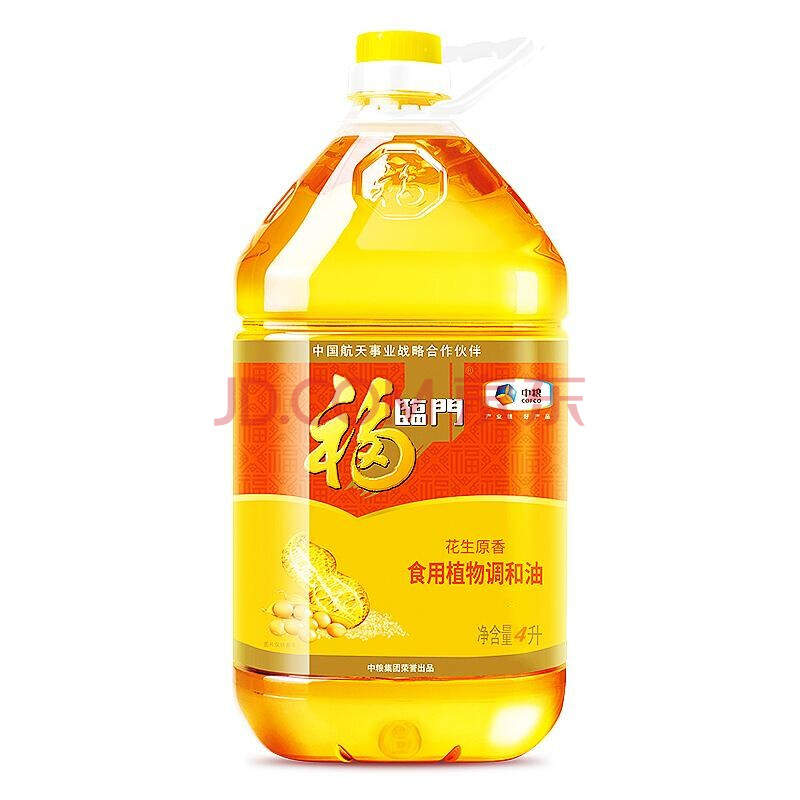 中粮福临门花生原香调和油4l健康家居食用油中粮出品福临门4l花生调和