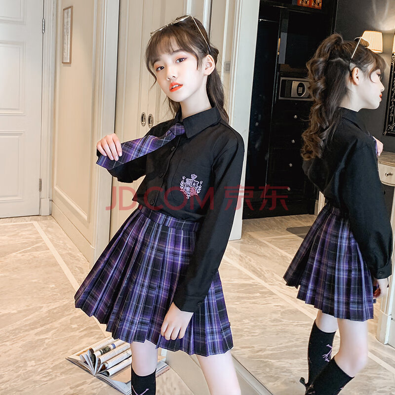 小女孩jk制服半身裙子11至岁13中大童8小学生穿的衣服
