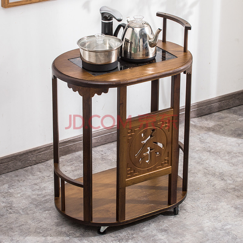 移动茶台烧水壶一体小茶柜茶架实木客厅家用泡茶车茶桌边茶水柜子