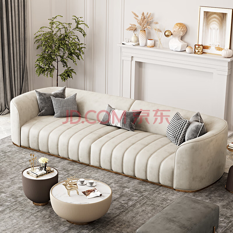 昂创 新款轻奢布沙发小户型客厅家用现代简约免洗科技
