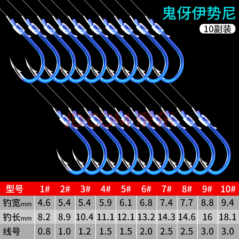 子线双钩防缠绕全套绑好鱼钩套装成品伊势尼伊豆鲫鱼钓鱼袖钩金袖恒染