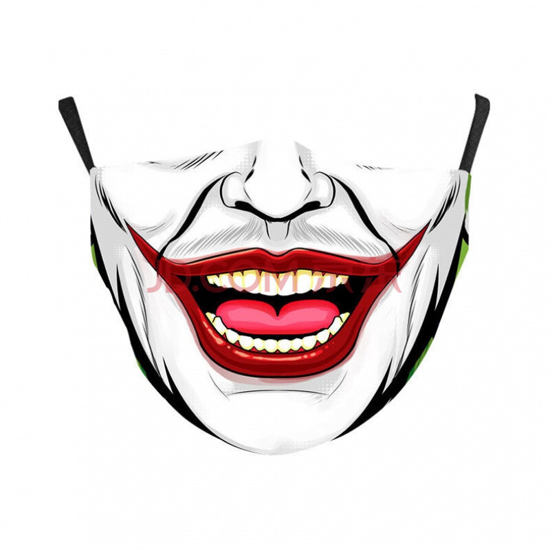 搞笑口罩图案口罩个性搞怪创意3d立体印花小丑可水洗表情包人脸口罩pm