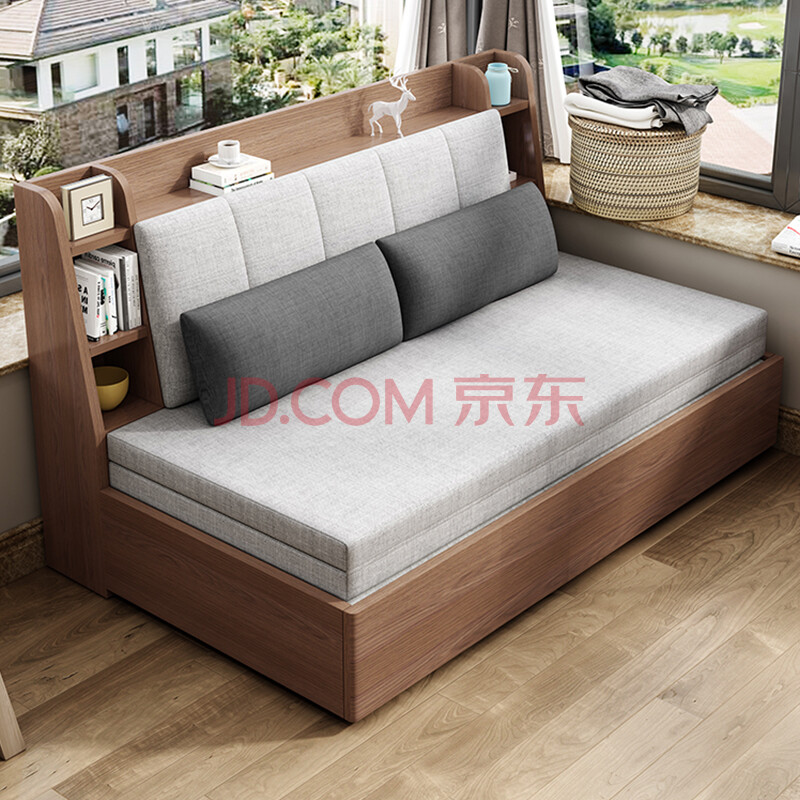 飞登沙发床两用折叠沙发床二人小户型客厅储物沙发床椰棕垫12米有储物