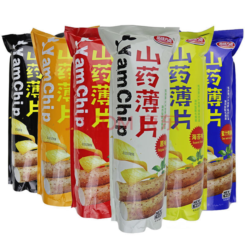 品味方圆山药薄片 多口味山药片一大箱山药脆片膨化零食 牛排味88克 6