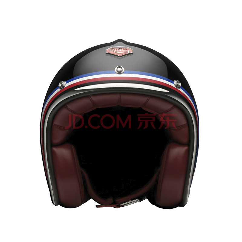 ruby头盔碳纤维越野摩托车复古经典3/4盔简单款 革命 s
