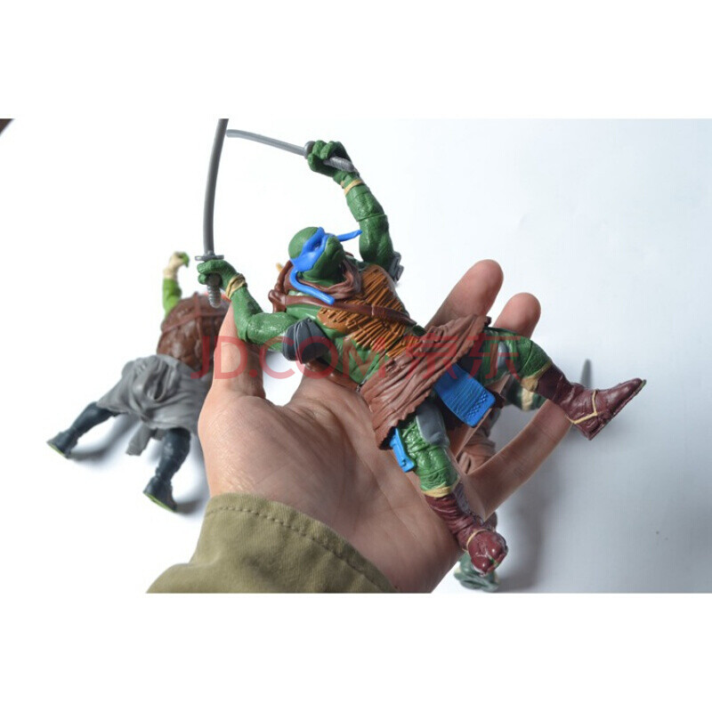 电影版忍者神龟玩具4款全套拉斐尔模型手脚关节可动摆件玩偶 双刀款