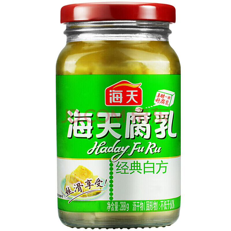 海天 广式腐乳 经典红方白方原味 广式腐乳经典白方原味 288g