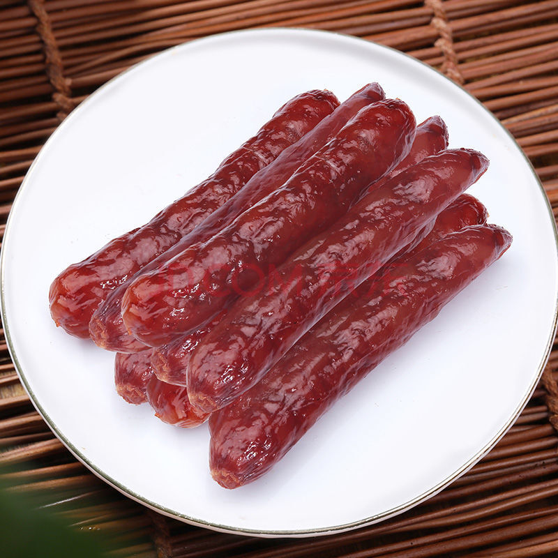 湖南特产肥肠柴火烟熏腊肠腊肥肠腊猪大肠熏肠腊味 五香香肠【甜味】