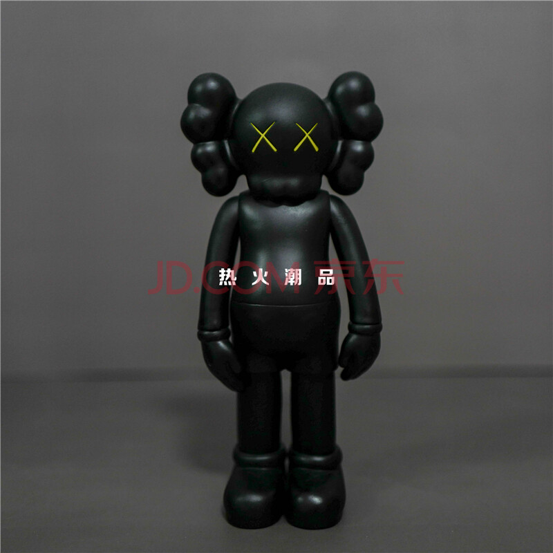 潮玩玩偶摆件模型创意具暴力熊积木熊sz-sujiao-kaws 20cm原型黑色