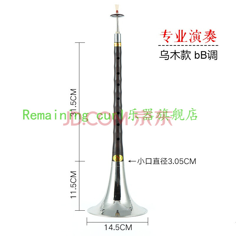 唢呐乐器全套初学者入门锁啦d调专业演奏琐索拉降b调哨呐 乌木bb调白