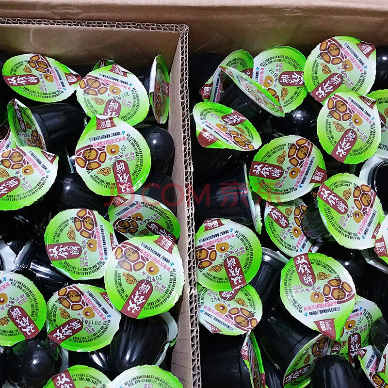 广西梧州双钱牌龟苓膏 啫喱杯散装原味红豆味即食小果冻 布丁 3斤原味
