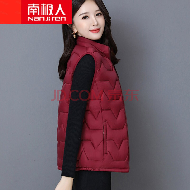 女装 马甲 南极人(nanjiren) 南极人妈妈短款轻薄棉马甲女冬装女士