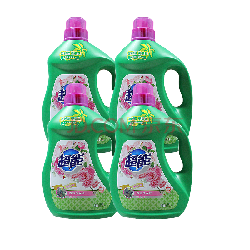 超能洗衣液香氛系列3kg天然椰子油生产温和无刺激玫瑰茉莉香 规格自选