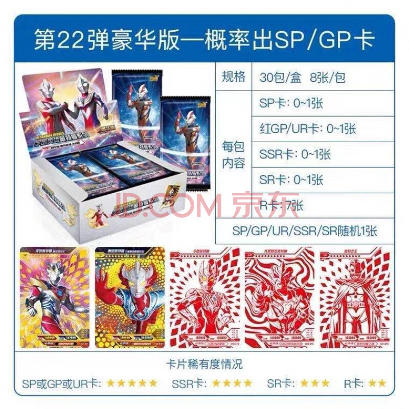 弹gp金卡收藏册卡册全套sp满星卡奥特卡牌 【第23弹】豪华版1盒240张