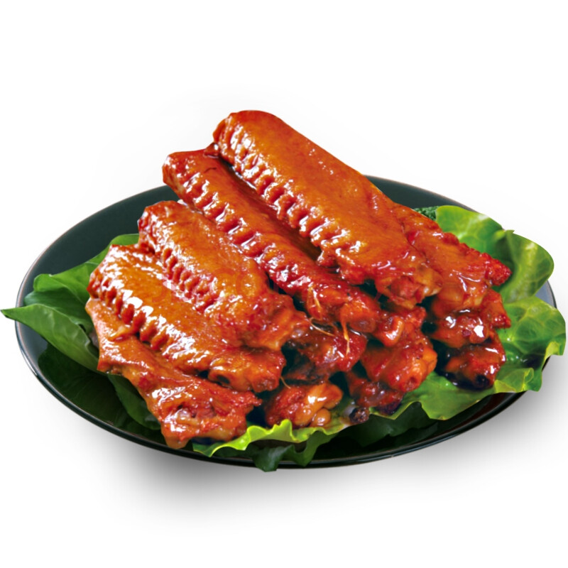 黑鸭翅中零食小包装鸭中翅糖醋味卤味熟食真空即食乡巴佬鸡翅 糖醋