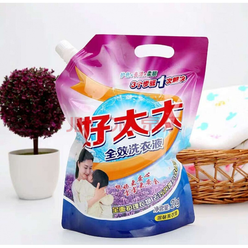 好太太洗衣液 多蓝净好太太洗衣液2kg袋装装薰衣草持久留香包组合装 1