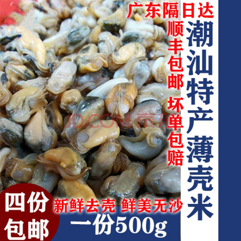 薄壳米海瓜子肉潮汕特产贝类海鲜水产鲜活制作爆炒广东四份