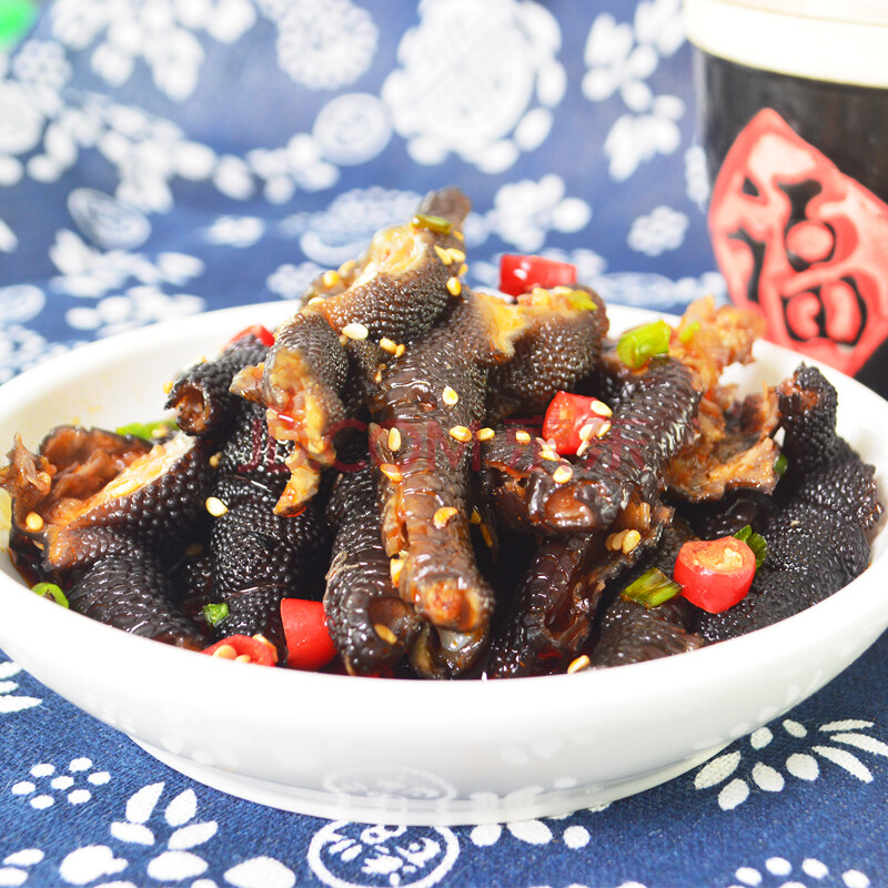 香辣黑鸡爪鸡脚无骨四川特产盐帮菜红油卤味小零食去骨脱骨黑凤爪 香