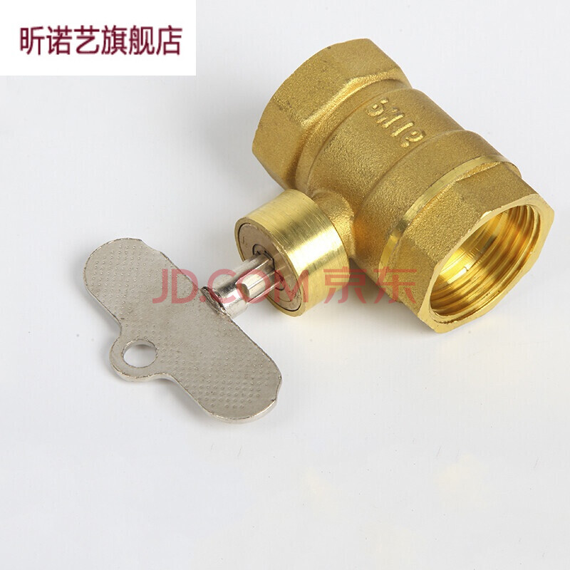 十字锁闭阀暖气专用阀门4分6分1寸锁闭球阀带钥匙双内丝球阀 dn15(4分