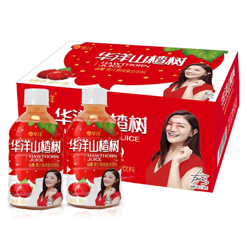 华洋山楂树山楂汁果汁果味饮料380ml小瓶整箱装0脂肪解腻开胃 山楂汁3