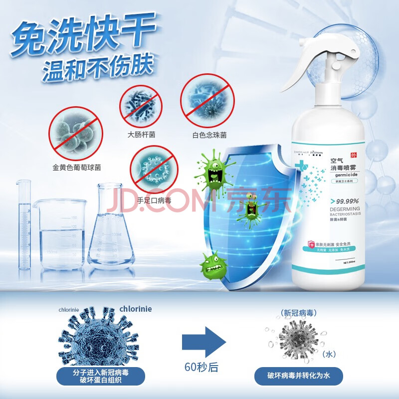 防疫消毒液喷雾疫情专用婴儿手足口免手洗次氯酸家用杀菌室内含氯