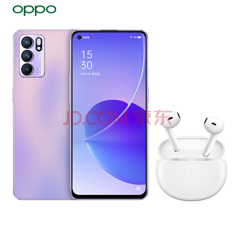 oppo reno6【enco air 无线耳机套装】5g 6400万水光镜头 65w超级闪