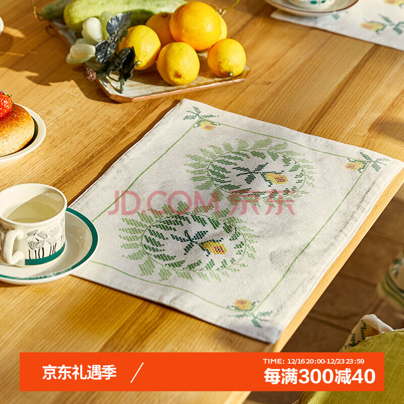 蜡笔派郁金香桌旗田园法式氛围感雪尼尔餐桌斗柜茶几装饰盖布定制 库肯霍夫的郁金香-餐垫A款 30*40cm/2张