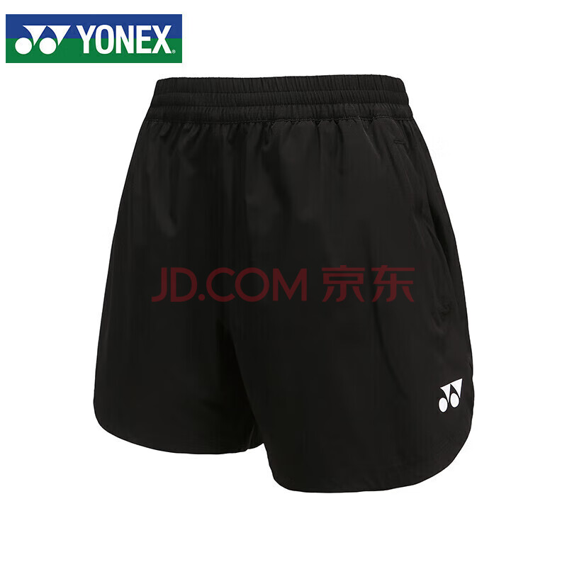 YONEX尤尼克斯羽毛球服舒适速干吸汗透气运动短裤女款220123BCR黑L码
