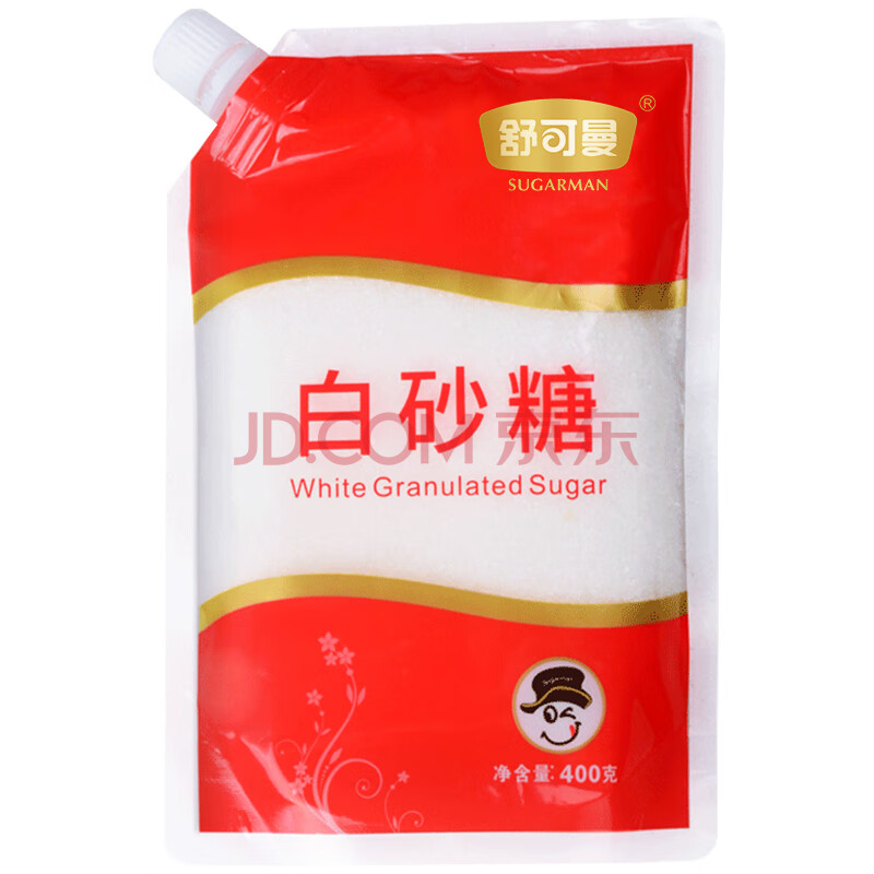 舒可曼白砂糖400g【拧盖设计】白糖食糖调料调味咖啡伴侣冲饮用糖