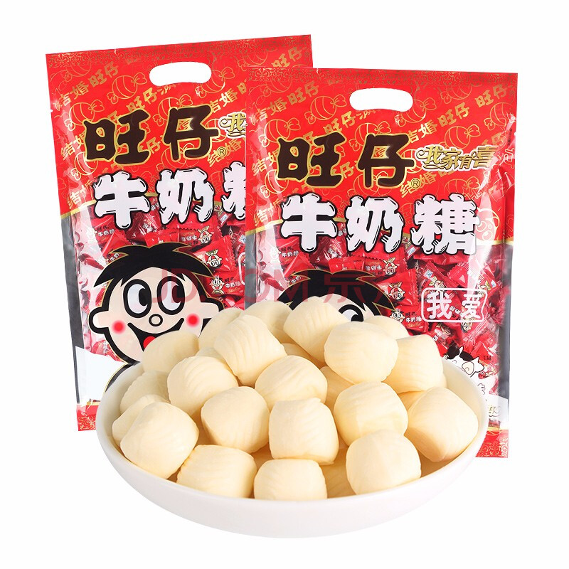 旺旺旺仔牛奶糖袋装 牛奶原味休闲儿童零食结婚庆喜年货批发散装糖果