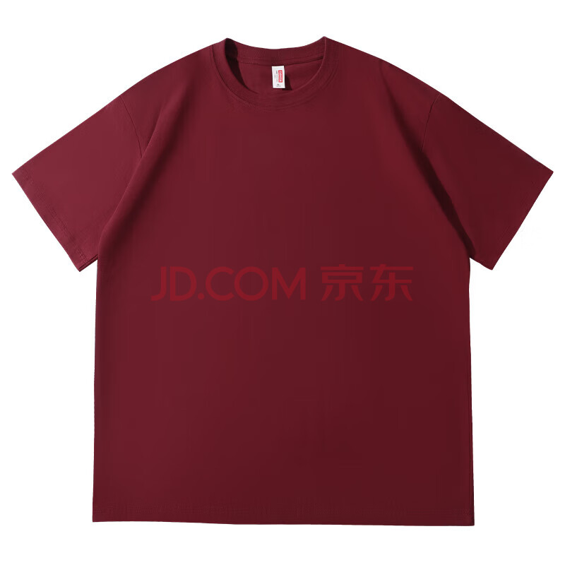凡客诚品（VANCL）凡客诚品vancl 230克重磅棉质短袖上衣夏装男女同款 深酒红 XL