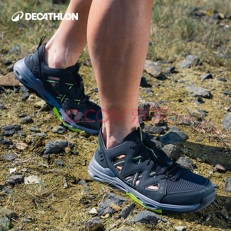 迪卡侬（DECATHLON）户外溯溪鞋男夏季透气涉水鞋防滑凉鞋男ODS 黑灰色 44