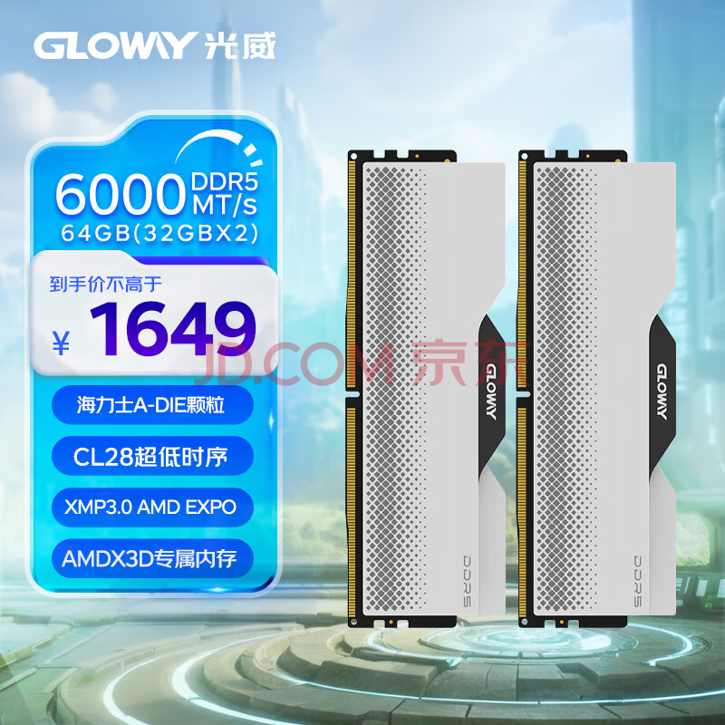 光威（Gloway）64GB(32GBx2)套装 DDR5 6000 台式机内存条 龙武系列 海力士A-die颗粒 CL28 Deepseek硬件