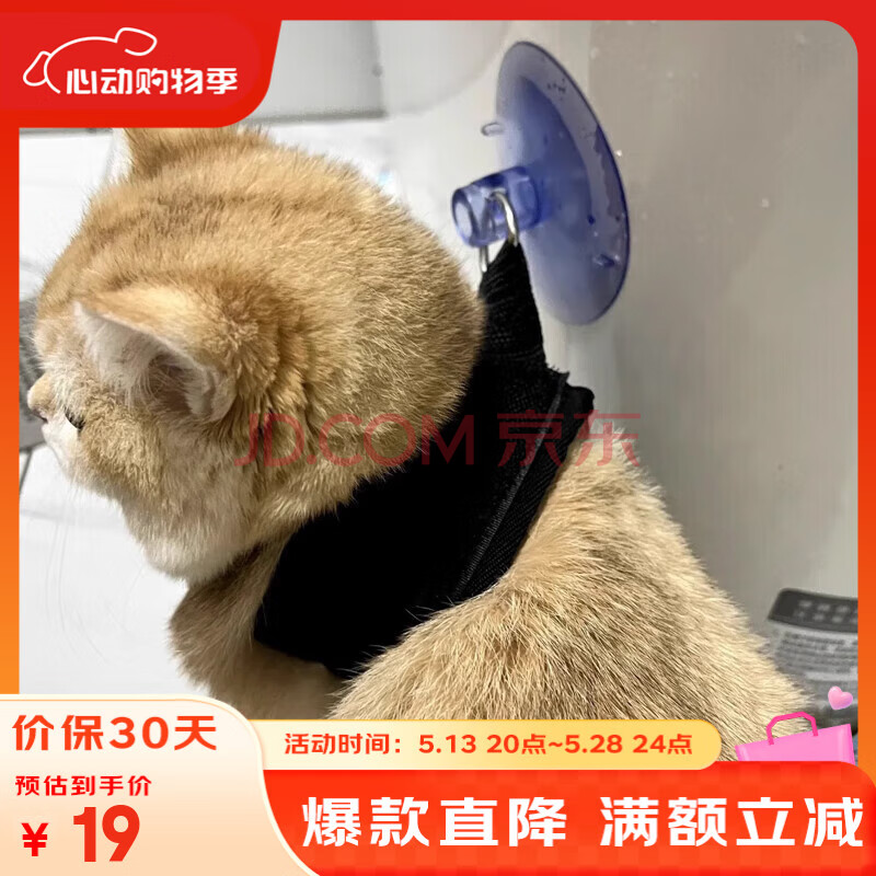 派乐特猫咪洗澡固定器宠物神器狗狗防跑防抓咬幼小猫剪指甲保定包1个装
