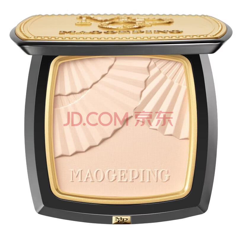 毛戈平光感柔纱凝颜粉饼小金扇修容定妆801白皙色11.5g生日礼物女