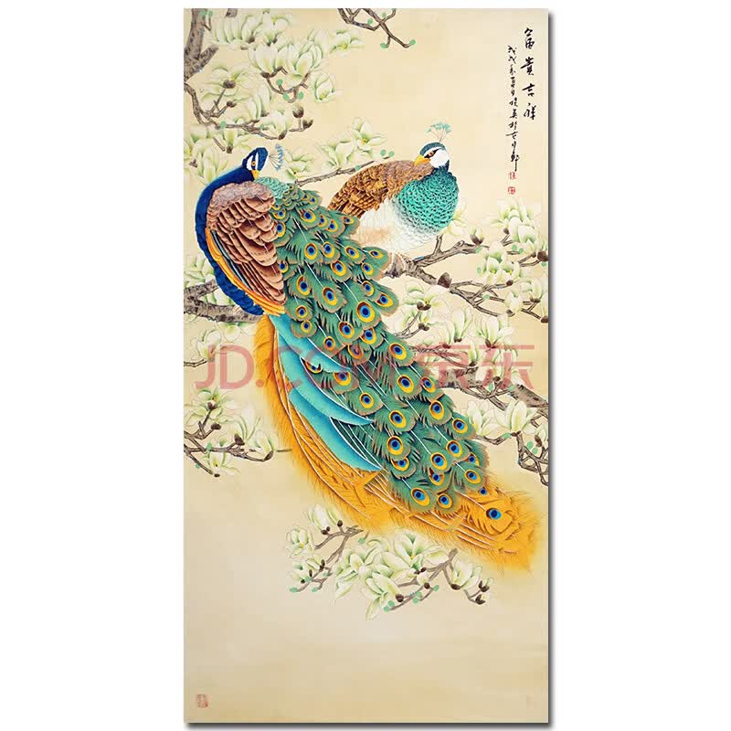 著名工笔画家 河南美协会员 姜晓英《富贵吉祥》四尺整纸
