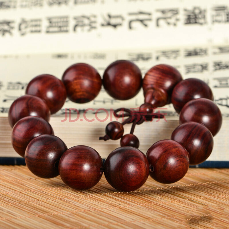 天然正品紫檀柳手串红木质佛珠手链紫檀手串男手饰品文玩 18mm*13颗加