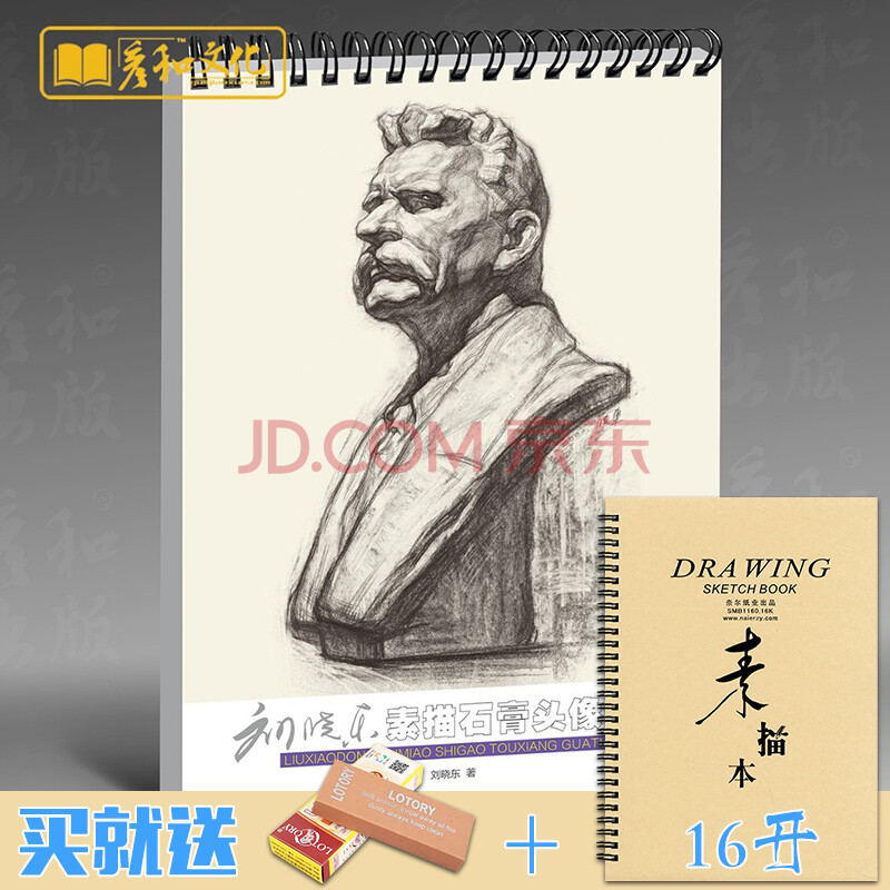 刘晓东素描石膏头像挂图2019彦和文化素描石膏像人像临摹画册范本范画