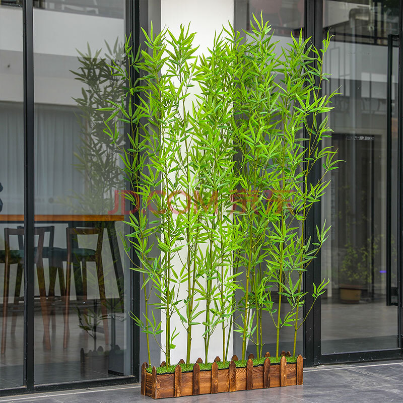 仿真竹子盆景假竹子屏风隔断细水竹室内室外绿植物落地装饰加密围挡