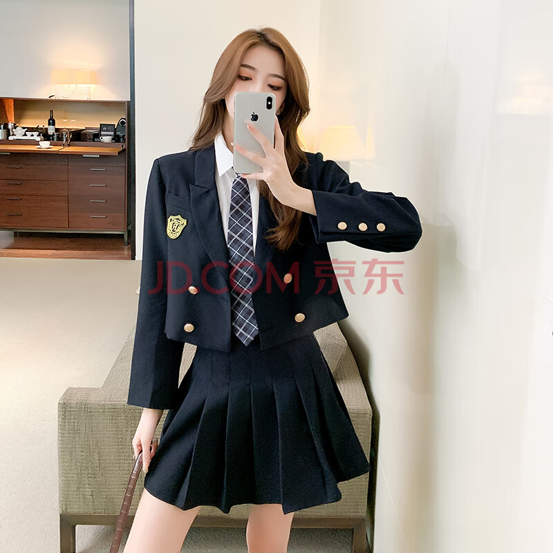日系可爱jk制服秋冬季女生套装2021秋季休闲西装外套女学院风jk西服