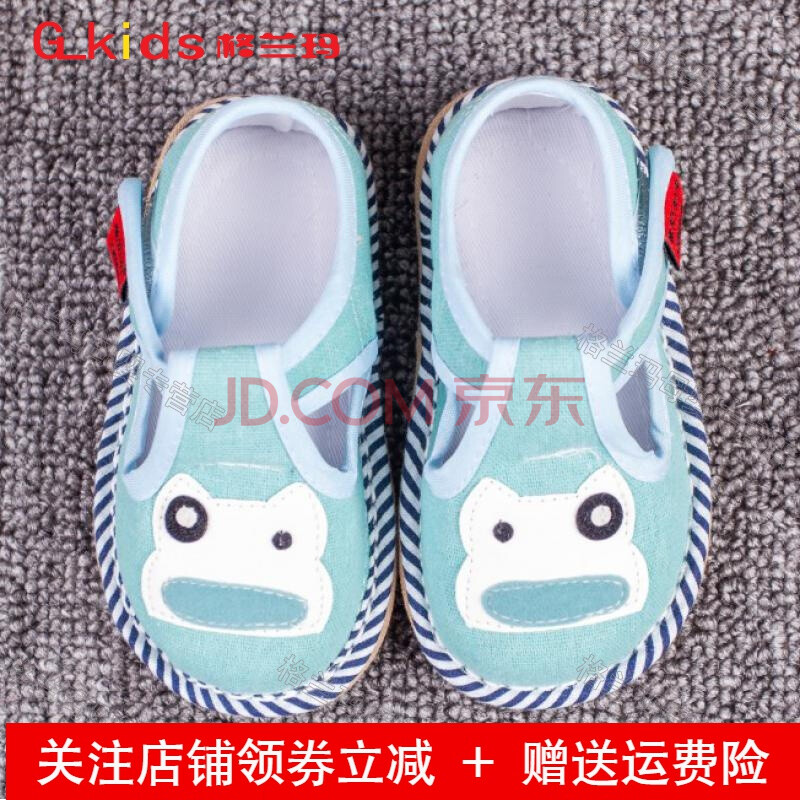 儿童小布鞋女1-3岁女宝宝手工千层底老北京婴儿学步鞋