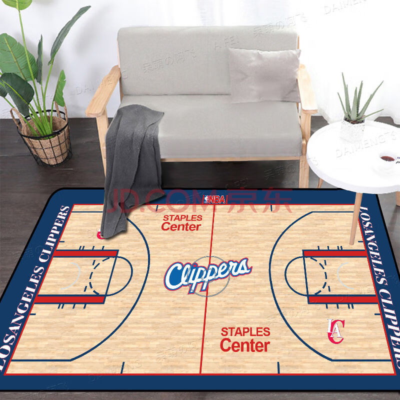 nba篮球地毯客厅沙发茶几卧室床边寝室个性创意长方形定制潮 快船主场