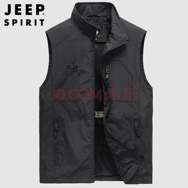 吉普jeep 马甲男2020年春季时尚休闲背心外套纯色马夹户外多色男装