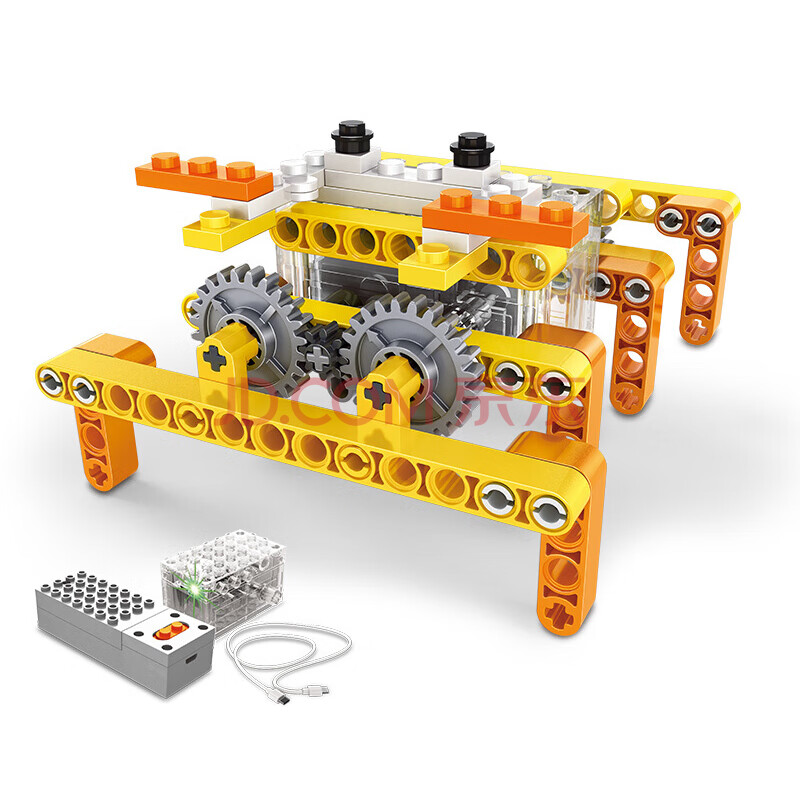 万格积木兼容乐高机械组科技齿轮玩具积木拼插工程动力物理实验电动